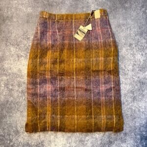 Rare Vintage Andrew Stewart Mohair Wool Skirt Plaid Culloden Tartan Scotland